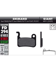 Pastillas Freno Disco Bici Galfer SHimano Deore Lx - 103587 - Galfer