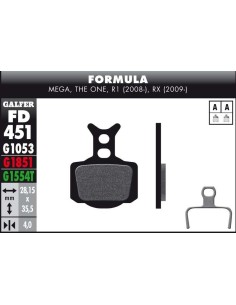Pastillas Freno Disco Bici Galfer Formula R1 Rx - 103590 - Galfer
