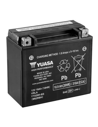 Bateria Moto Yuasa Ytx20ch-bs - 52276 - Yuasa