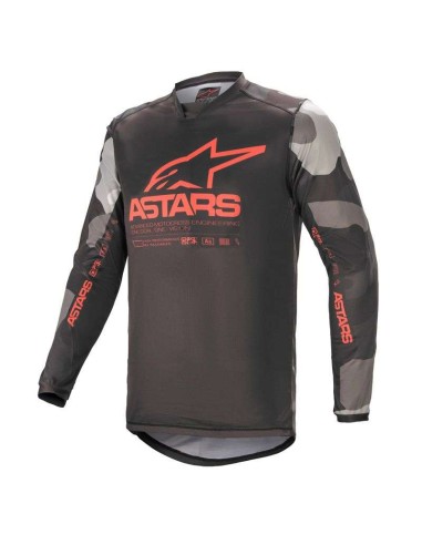 Camiseta Alpinestars Motocross Racer Tactical 21 Camuflaje-Rojo - 154505 - Alpinestars