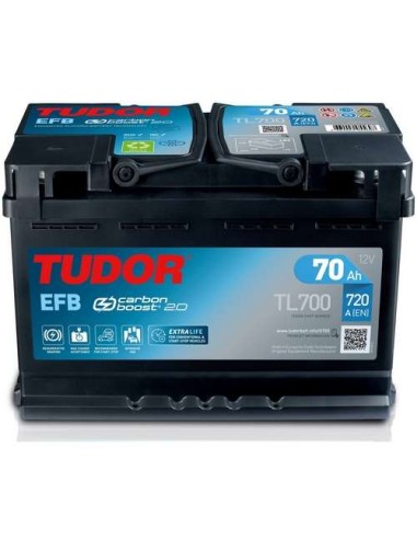 Bateria Tudor EFB 70Ah +Dcho. 720En - 130321 - Tudor