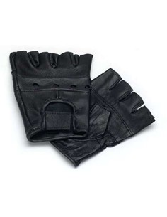 Guantes Piel Kum Sin Dedos Negro - 40003010 - KUM