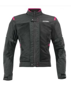 Cazadora Acerbis Ramsey Vented Ce Lady Negro-rosa | Navarro Hermanos 2