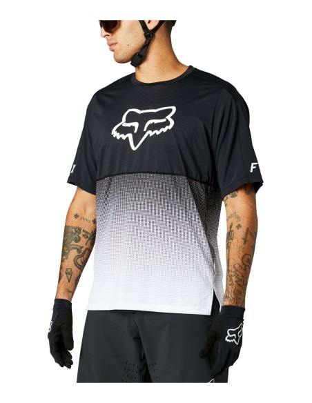 Camiseta Bici Fox Tecnica FlexaIR Ss Negro/Blanca - 157181 - Fox