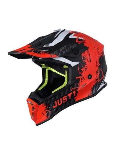 Casco Justone Motocross J38 Mask Naranja-Negro - 158354 - Justone