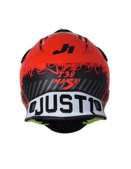 Casco Justone Motocross J38 Mask Naranja-Negro - 158354 - Justone