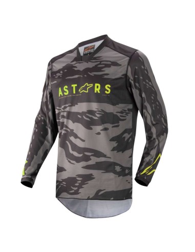 Camiseta Alpinestars Motocross Racer Tactical 22 Camuflaje-Amarillo - 161137 - Alpinestars