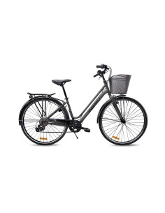 Bici Paseo MONTY City Swing 28"(700) 7V V-Brake Gris Oscuro - 162826 - Monty