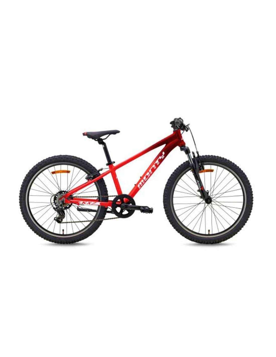 Bici Infantil Aluminio Monty 24 Kx7D Disco Hidraulico Rojo