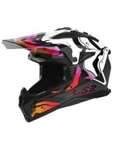 Casco LS2 MX708 Fast II Wash Blanco, Negro, Rosa - 174943 - LS2