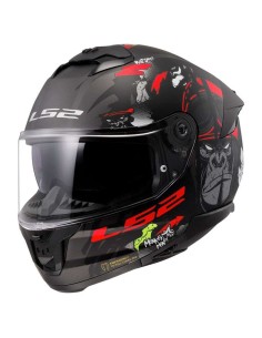 Casco LS2 FF808 Angry Monkey Negro Mate, Rojo - 174865 - LS2