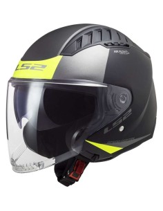 Casco LS2 Jet Of600 Copter Urbane Negro Mate-amarillo - 151929 - LS2
