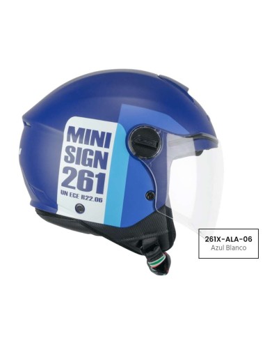Casco CGM 261X Mini Sign Azul, Blanco - 177575 - CGM