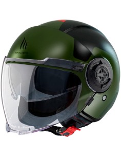 Casco MT Jet Viale SV Beta Verde, Negro Al Mejor