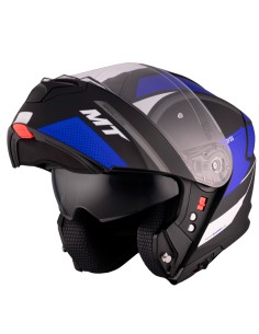 Casco MT Modular Genesis Cave Azul, Negro