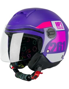 Casco CGM Infantil 261 Mini Sign Blanco, Violeta