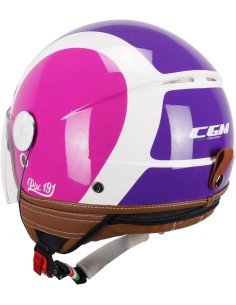 Casco CGM Jet 191 Blanco, Violeta 2