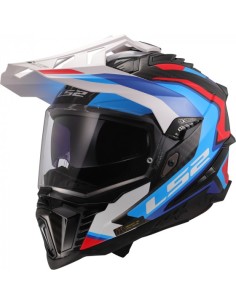 Casco LS2 Maxitrail MX 701 Explorer Frontier II Blanco, Azul, Rojo