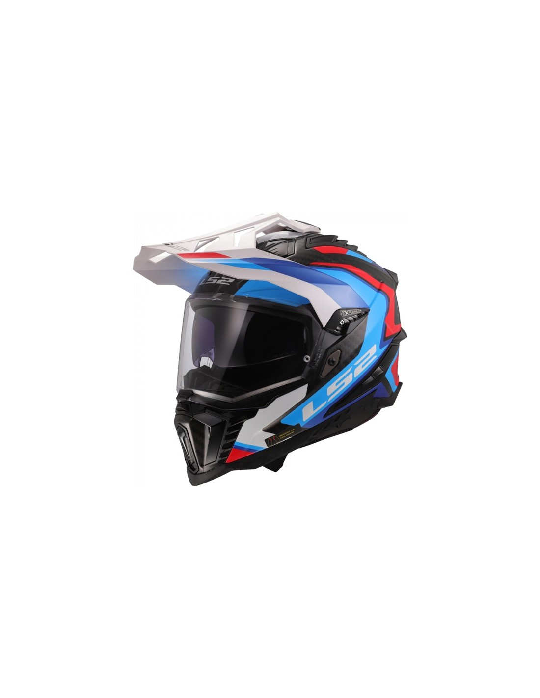 Casco LS2 Maxitrail MX 701 Explorer Frontier II Blanco, Azul, Rojo
