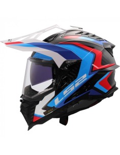 Casco LS2 Maxitrail MX 701 Explorer Frontier II Blanco, Azul, Rojo 2