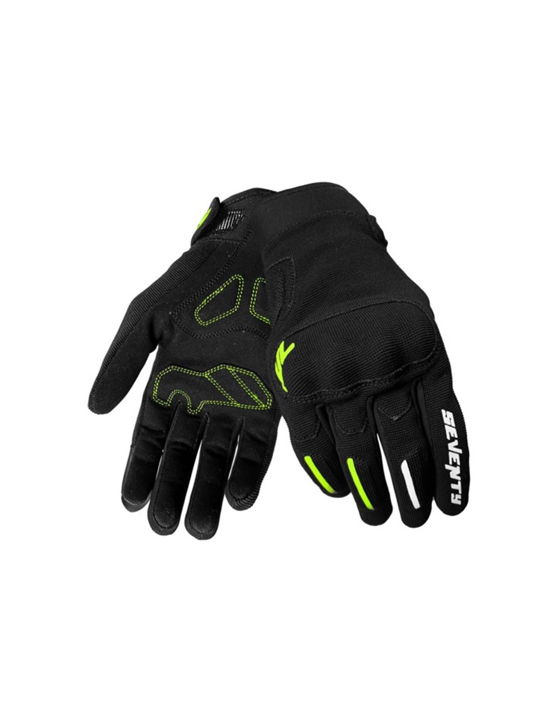 Guantes Seventy Degrees Verano SD-C40 Asphalt Negro, Amarillo