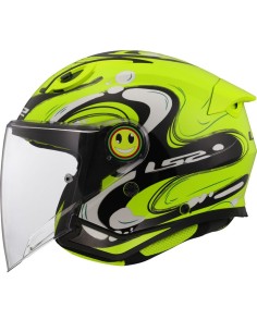 Casco LS2 Infantil OF622 Funny II Junior Glup Amarillo, Negro