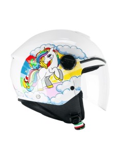 Casco CGM Infantil 261D Dreams Blanco, Fucsia