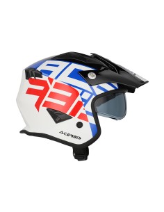 Casco Acerbis Trial Aria Graphic Blanco, Azul, Rojo 2