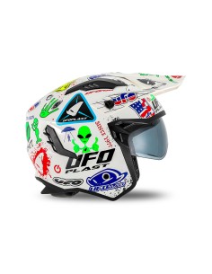 Casco UFO Trial Sheratan Replica Blanco 2