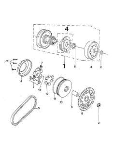Embrague / Peugeot Sv/elyseo/speedfight/vivacity/trekker 100 / 1996-1999 - 96782 - Peugeot