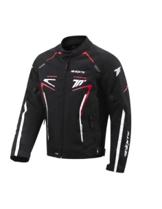 Cazadora Seventy Degrees Textil Corta Piston JR65 Negro, Rojo