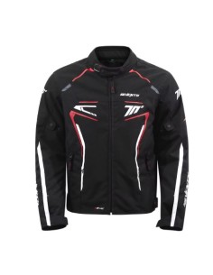 Cazadora Seventy Degrees Textil Corta Piston JR65 Negro, Rojo 2