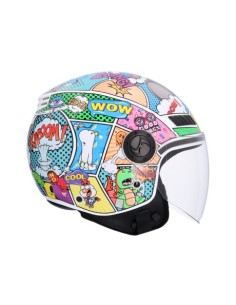 Casco Shiro Infantil Kioto Comic Junior Multicolor