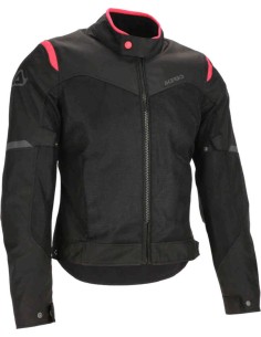 Cazadora Acerbis Ramsey CE Vented Lady Negro-Rosa