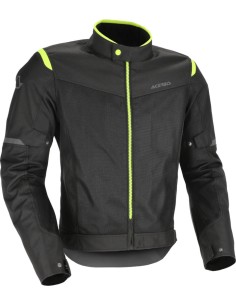 Cazadora Acerbis ramsey vented ce negro-amarillo