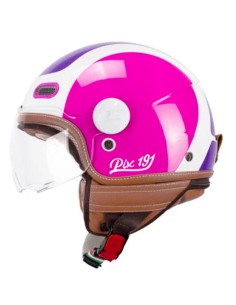 Casco CGM Jet 191 Blanco, Violeta