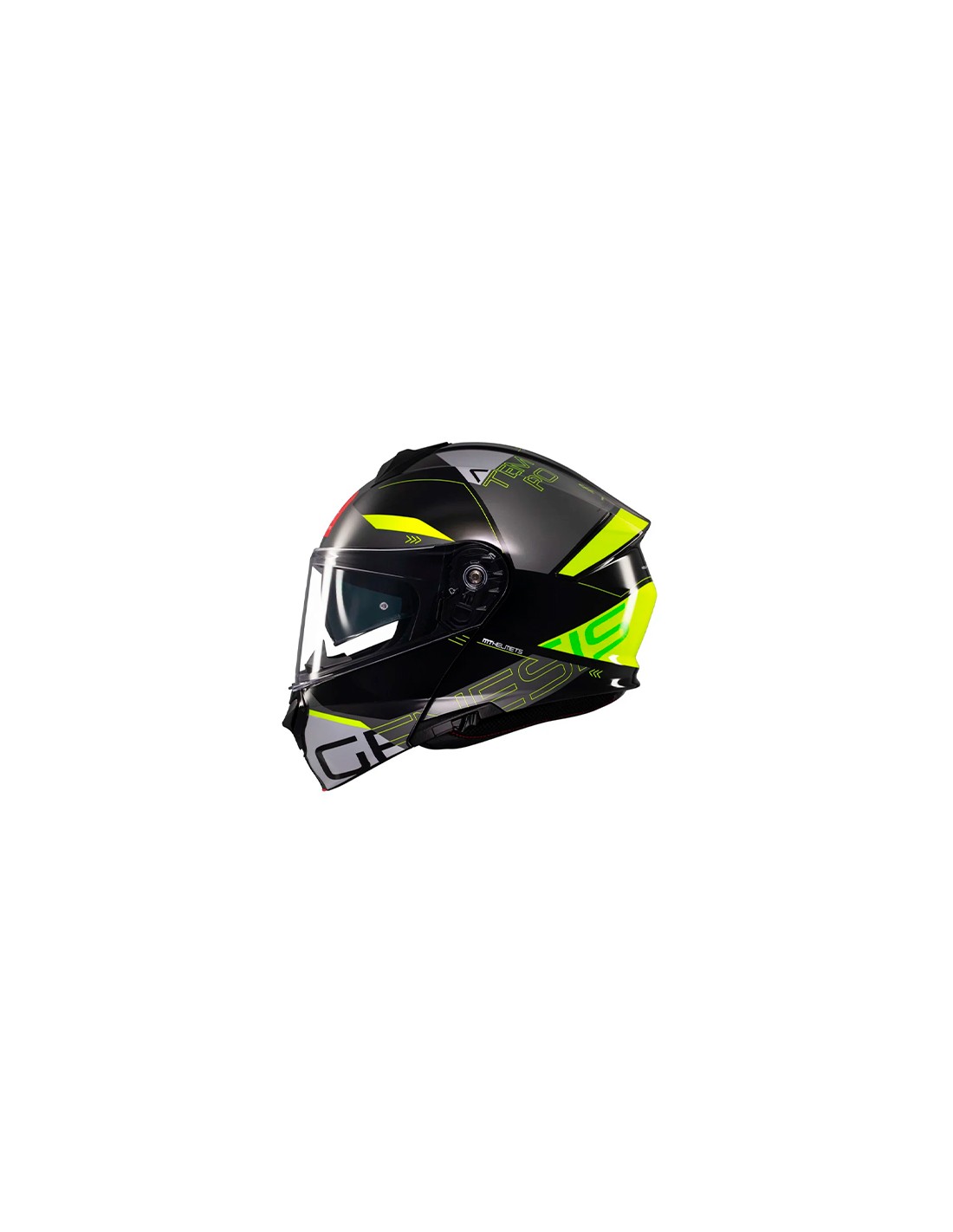 Casco MT Modular Genesis SV Atempo Negro,Amarillo
