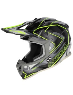 Casco Acerbis Motocross Linear 26 Negro, Amarillo