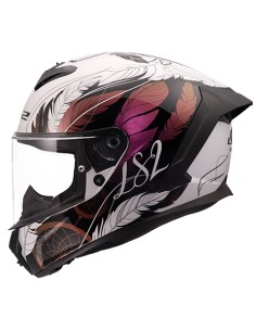 Casco LS2 Integral FF820 Rapid III Boho Blanco, Negro, Rosa