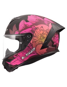 Casco LS2 Integral FF820 Rapid III Poppies Negro, Rosa