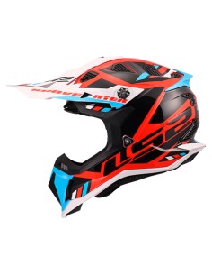 Casco LS2 Motocross MX700 Subverter Stomp Rojo, Blanco, Azul