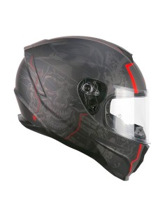 Casco CGM Integral 320G Neutron Negro Mate, Rojo