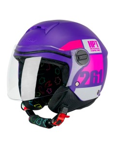 Casco CGM Infantil 261 Mini Sign Blanco, Violeta
