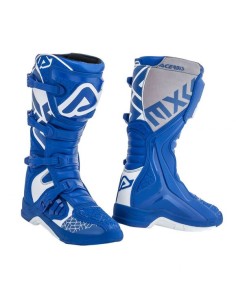 Botas Acerbis Motocross X-Team Blanco, Azul 42 | Navarro Hermanos