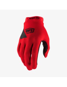 Guantes 100% motocross ridecamp rojo