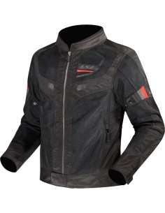 Cazadora LS2 Textil Verano LS2 Garda Negro- Rojo