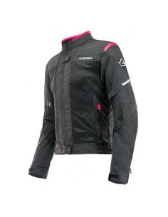 Cazadora Acerbis Ramsey Vented Ce Lady Negro-rosa | Navarro Hermanos