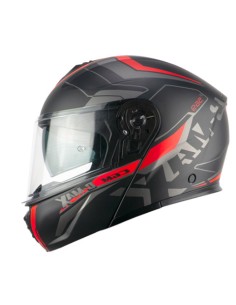 Casco CGM Modular 569 C-Max Negro Mate, Rojo | Navarro Hermanos