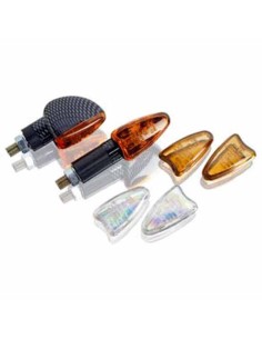 Pìloto intermitente homologados simil carbono Puig Star corto cristal ambar 2548C