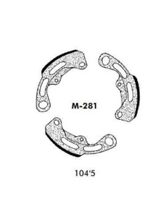 Zapatas de embrague Agpa para Derbi Variant (3 piezas) M-281